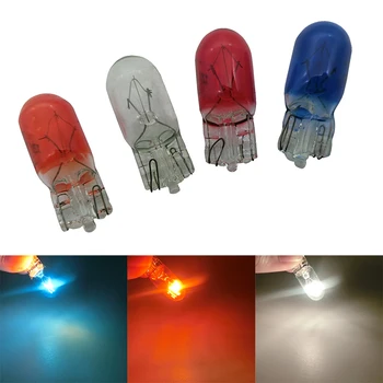 10x Halogeninės lemputės T10 W5W W3W baltojo gintaro spalvos 12V 3W 194 158 Pusėje pleištai automobilių šviesos šaltinis prietaisų apšvietimas halogeninės lempos, Raudonos