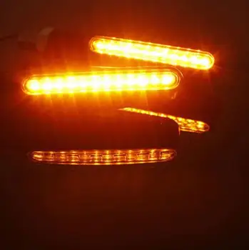 1PC Karšto Pardavimo Universalus Motociklas Posūkio Signalo Lemputė Gintaro Ir Mėlynos Spalvos 12 LED SMD Indikatorius, Indikatorių 
