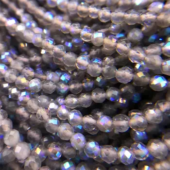 2 3mm Maži Karoliukai, apvalūs AB obsidianas kvarco Natūralaus akmens karoliukai kvarco kristalo perlas karoliukai maža briaunotas skyriuje akmens karoliukai papuošalai