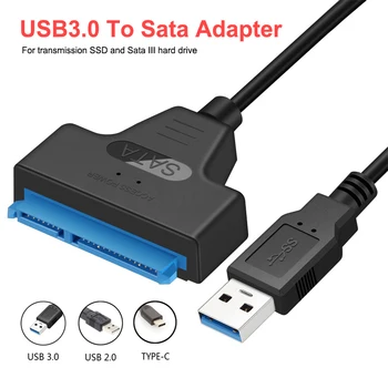 Adpter SATA III USB 3.0 Kabelį, Išorinį Kietąjį Diską, USB Į Serial ATA 22pin Konverteris Kietasis Diskas, 6 Gb 2,5