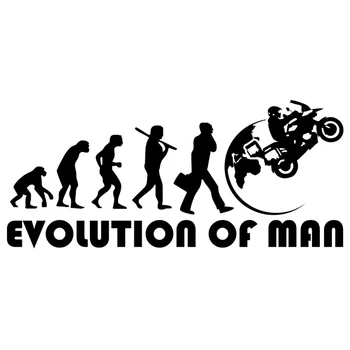 CK3092# evoliucijos žmogaus dviratininkas. Motociklininkas. Dviratininkas atspindintis juokinga automobilio lipdukas vinilo decal automobilį auto stilius