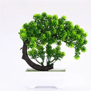 Dirbtinis Žalieji Augalai Bonsai Plastiko Nedidelis Medis Puodą Vazoninių Augalų Ornamentais Namų Stalo Sodo Kalėdinė Dekoracija 52841