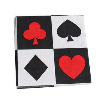 Kazino Tema Apdailos Žaisti Kortelės Vienkartiniai Indai Poker Las Vegasas Šalis Dekoro Žaidimas Balionas Nakties Magija Šalis Tiekimo