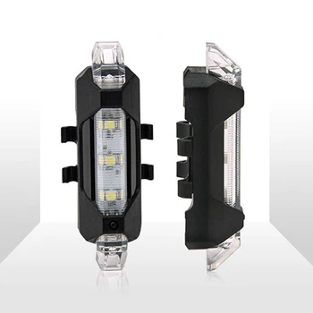 LED Dviratį Dviračiu Šviesos USB Įkrovimo Kalnų Taillamp Saugos Įspėjamoji Lemputė Dviračių Šviesos Vandeniui Galiniai Šviesos Dropship