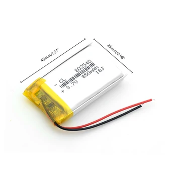 Li PolRechargeable 3.7 V 850mAh 802540 Lipo Baterija ląstelių Ličio li jonų Polimerų Baterija GPS MP3 MP4 LED Šviesos RC drone
