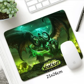 Mados 21x26cm World of Warcraft Mažos Pelės Mygtukai Žaidėjus Fiksavimo Krašto Žaidimų Kilimėlis Ordos Aljanso Otaku Dovana Nešiojamojo kompiuterio Stalas Kilimėlis