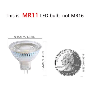MR11, Led Lemputes, 10PACK AC220V LED Lemputė MR11 COB Lemputės stiklinio Dangtelio Reflektorius, Warm White, Cool White D40
