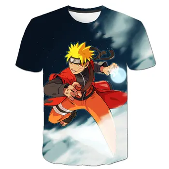Naruto Marškinėliai Vaikams Drabužių Japonų Anime Drabužius Berniukų Marškinėliai Sasuke Įdomus Animaciją Harajuku Kietas Streetwear Marškinėlius Paauglių Viršūnės
