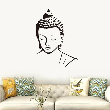 Religija Buda Modelis Sienos Lipdukas Lipdukas Namų Dekoro Nuimamas Art Vinyl Freskos už Kambarį Lova, kambario Sienos Meno apdaila