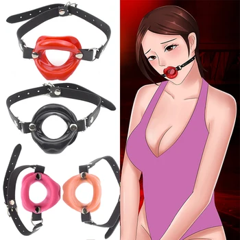 Sekso Vergo BDSM Fetišas Silikoninės Lūpos, O Žiedą Burnos Kamštukas Nelaisvėje Erotinis Žaislas Naujas Suaugusiųjų Sekso Žaislai Moterims, Pora Roleplay