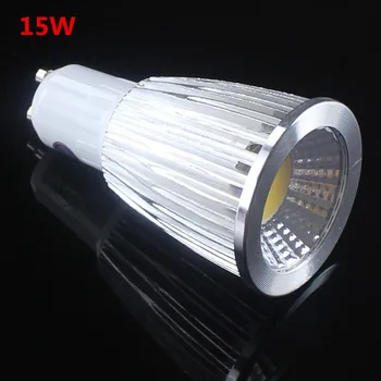 Super šviesus GU10 lemputė pritemdomi šiltas / balta 85-265V 9W 12W 15W gu10 COB lempa LED GU10, E27, E14 LED prožektorius