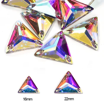Trikampio Crystal AB Dervos Spalvinga Siūti kalnų krištolas Flatback стразы Siuvimo kalnų krištolas Drabužių Maišai, Apdailos B3132
