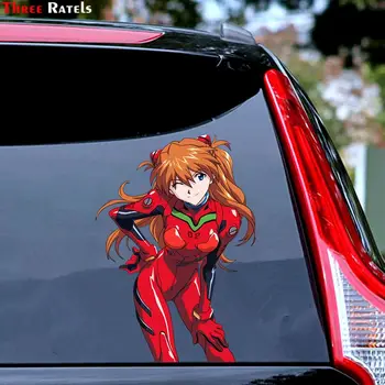 Trys Ratels FC460 Asuka Langley Soryu Imgur animacinių filmų 3D Lipdukai automobilių anime vinilo decal