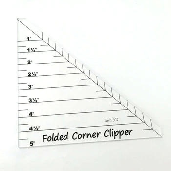 Užlenktas Kampas Clipper Quilting Šablonai Valdovas # FCC-01