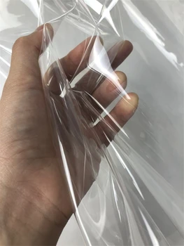 0,1 mm PVC Itin skaidrios TPU Medžiaga Super-perspektyvos Drabužių Švarkelis, Neperšlampamą Ploną Kristalų Įvyniojami Plastiko Audiniu