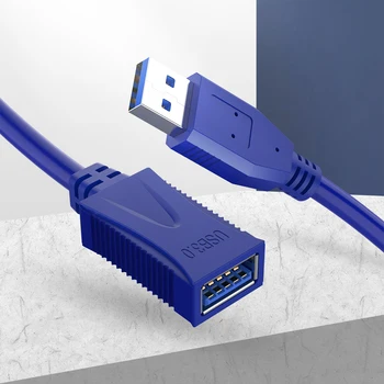 0.3 m/1m/1.5 m/1.8 m USB 3.0 Kabelį, Spartus ilgiklis Vyrų ir Moterų USB Duomenų Sinchronizavimo Perdavimo Kabelio ilgintuvas Fotoaparato Pelės