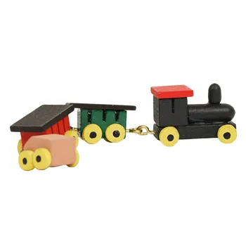 1:12 Mini Traukinio Modelį, Medienos Spalva Lėlės Namas Miniatiūriniai Priedai, Vaikų Miegamasis Žaisliniai Baldai Lėlių Miniaturas