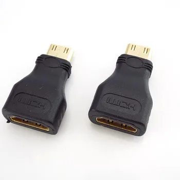 1/2/5vnt Mini HDMI suderinamus Konverteris Vyrų Standartinio prailginimo Laido Adapteris, Moterų ir Vyrų Konverteris Auksu 1080P