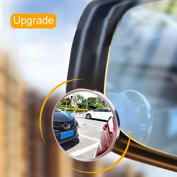 1/2vnt 360 Platus Kampas Reguliuojamas Automobilių aklojoje Veidrodžių HD Išgaubti Apvalus Veidrodis Saugos galinio vaizdo Vairavimo Stovėjimo Pagalbinis Veidrodis