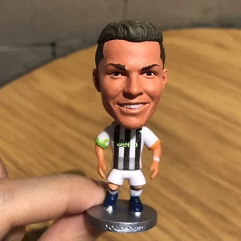 1 gabalas Futbolo Žvaigždė Ronaldo 2020 Dervos Lėlės Veiksmų Skaičius, 6.5 cm Mini Žaislas Kolekcines Dovana