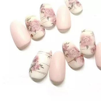 1 Lapas Gėlių Bičių 3D Nagų Dailė Perdavimo Lipdukai Japonijos Nagų Dailės Dizaino Gėlių Nagų Profesinės Manicur Nagų Papuošimai
