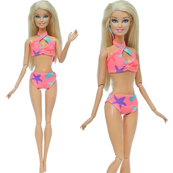 1 Mados Maudymosi Vasaros Paplūdimio Bikini Maudymosi Kostiumėliai, Maudymosi Suknelė Drabužius Barbie Lėlės Priedai Žaislas