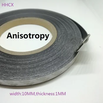 1 Metras/daug Anisotropy Gumos Magnetas 10*1 mm su 3M Lipni, Lanksti, Magnetinės Juostelės Magnetas Juostos plotis 10mm, storis 1mm