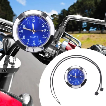 1 Nustatyti Motociklo Rankenos Dial Mount Laikrodis Šviesos Watch & Diržu, Yamaha Honda Suzuki ATV Quad BIke ir Kt Moto Priedai