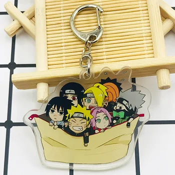 1 vnt Anime Naruto Keychain Pakabukas Akrilo, dvipuse Karolius, Itachi Uchiha Madara Bag Kuprinė Kabinti Priedai