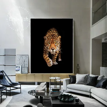 1 vnt Laukinių Gyvūnų Leopard Šiuolaikinio Namų Dekoro Sienos Nuotraukas Kambarį HD Spausdinimo Ant Drobės Tapybos Kūrinius Miegamasis