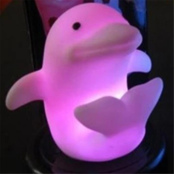 1 Vnt Mielas Delfinų 7 Besikeičiančių Spalvų LED Nakties Šviesos naktinė lempa Vaikams, Vaikams, Dovanų Dekoravimas Šviesos 7x6.3cm