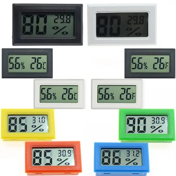 1 vnt. Mini Skaitmeninis LCD Patalpų Patogus Temperatūros Jutiklis Drėgmės Matuoklis Termometras su Drėgmėmačiu Gabaritas Šaldytuvo Termometras