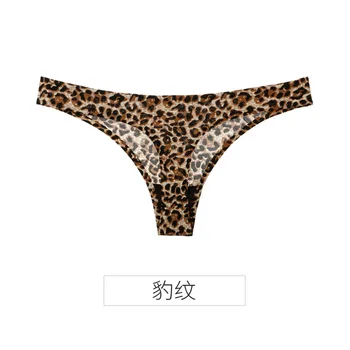 1 Vnt Sexy Thong Leopard Moterų, T-back Moteris Apatiniai Panty Kieta Minkšta G-string Besiūlių Naujas Diržas Moters apatinis trikotažas