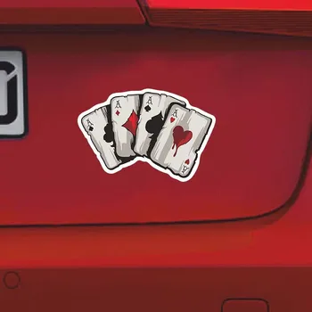 1 Vnt Spalva Pokerio Grafikos Automobilio Šviesą Atspindinčios Automobilių Kėbulo Lenktynių Pusėje Durų Ilgio Juostele Lipdukai Automobilio Lipdukai, Auto Vinilo Decal