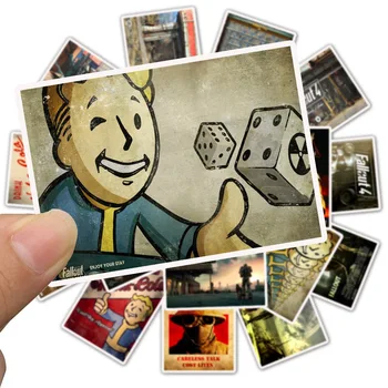 10/25pcs Pack Žaidimą Fallout 4 Cool Lipdukai Vandeniui Riedlentė Nešiojamas Automobilių Gitara Motociklų, Dviračių Lipdukas Vaikams stikers Žaislai