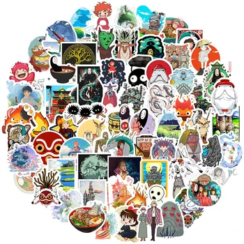 10/30/50pcs/pak Hayao Miyazaki Japonijos Anime Atkakli Toli Lipdukai Riedlentė Šalmas Dovanų Dėžutėje Dviračio Kompiuteris Notebook