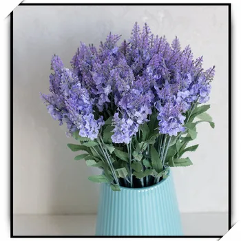 10 Galvų Romantiška Provanso apdailos levandų gėlių šilko dirbtinės gėlės grūdų dekoratyvinis Modeliavimas, vandens augalai