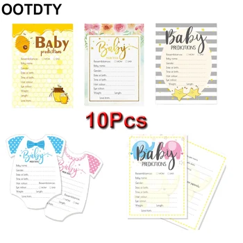 10 Paketą, Konsultacijas ir Prognozavimo Korteles Baby Shower Žaidimas Tėvų Pranešimą Patarimų Knygos Įdomus Lyčių atžvilgiu Neutralios Dušo Šalis
