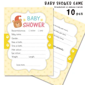 10 Paketą, Konsultacijas ir Prognozavimo Korteles Baby Shower Žaidimas Tėvų Pranešimą Patarimų Knygos Įdomus Lyčių atžvilgiu Neutralios Dušo Šalis