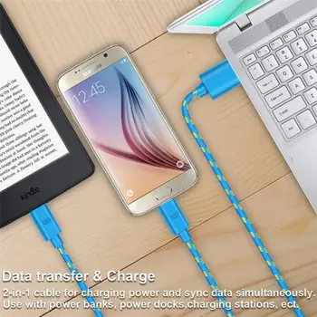10 Spalvų, USB Kabelis Samsung HTC LG Greita Įkrovimo Kabelis USB Greito Įkrovimo Android 