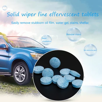 10 Vnt Automobilių Kietas Švaresnis Šnypščiosios Tabletės Cleaner Spray Automobilių Langų Stiklų Stiklo Valymo Auto Priedai