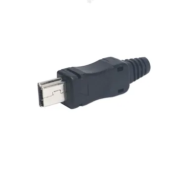 10 vnt./daug Male USB 5 Pin Jungtys, Movos Plastiko Lukštais MINI USB Jungtis Jack Uodega Plug Mini Sockect Terminalai