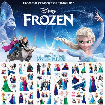 10 Vnt. /daug šaldytų elsa ir Anna 2019 Naujas Disney Mergaitė Princesė 3d Burbulas Animacinių filmų aplinkosaugos ¾enklelis