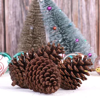10 VNT Kalėdinė Dekoracija Didelis Natūralios Pušies Kankorėžių Pinecone Kalėdos naujieji Metai Šalis Dekoro Ornamentą Namų Reikmenys