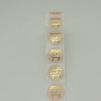 100-500pcs Aukso Folija Ačiū Lipdukai Remti Smulkiojo Verslo Popieriaus Etiketė Sticer Maisto, Smaple kad, Voko Antspaudas