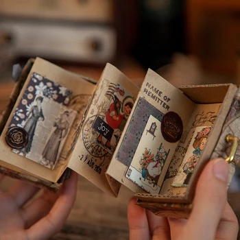 100 dvipusis retro degtukų dėžutė mini kūrybinės pastaba langelį tearable kortelės priėmimo/dienoraštis projekto 