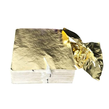 100 Vnt / Set Gilding Meno, Amatų, Dizaino Popieriaus Imitacija Aukso Skiedra Vario Lapas Lapų Lakštai 