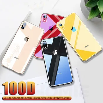 100D Prabanga Stiklo Atveju iPhone, 11 Pro Max Atvejais Ultra Plonas Skaidraus Stiklo gaubtas, Skirtas 