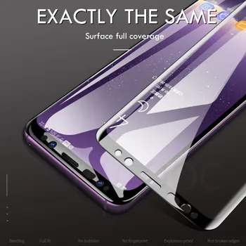 100D Visą Lenktas Grūdintas Stiklas Ant Samsung Galaxy S8 S9 Plus S7 S6 Krašto Pastaba 8 9 10 plus Ekrano Apsauginė Stiklo Plėvelė Atveju