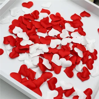 100vnt 2cm Rose Red Kempine Širdies Formos Konfeti Mesti Lapelius, Vestuvių Santuokos Namų 
